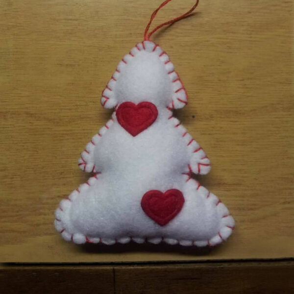 Alberello in pannolenci addobbi albero Natale - immagine 2