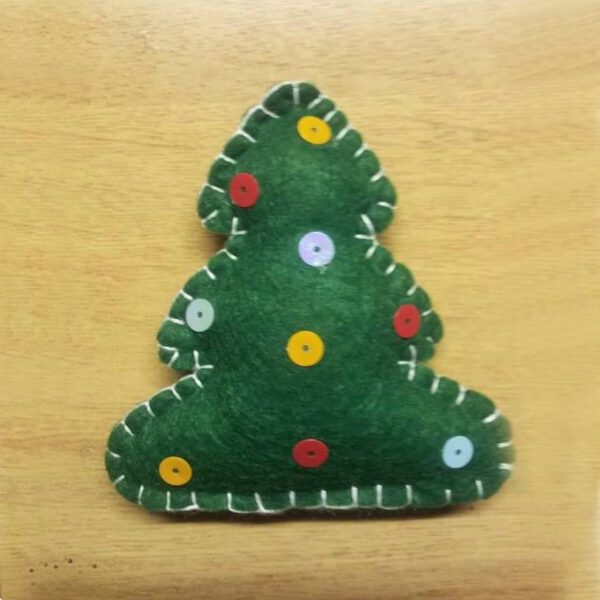 Alberello in pannolenci addobbi albero Natale - immagine 3