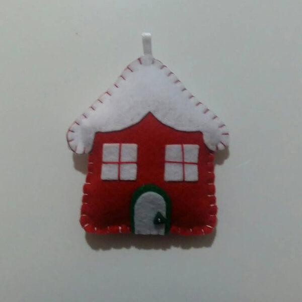 Casetta Natalizia addobbi albero in pannolenci
