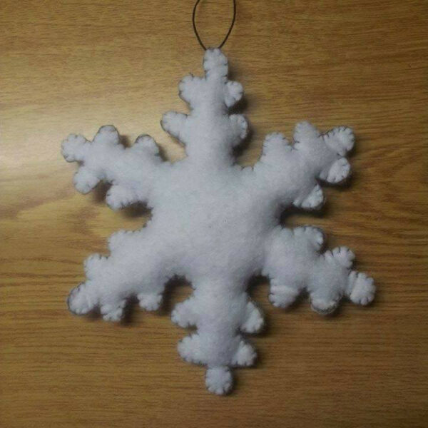 Fiocco di neve addobbi Natale casa e albero in pannolenci
