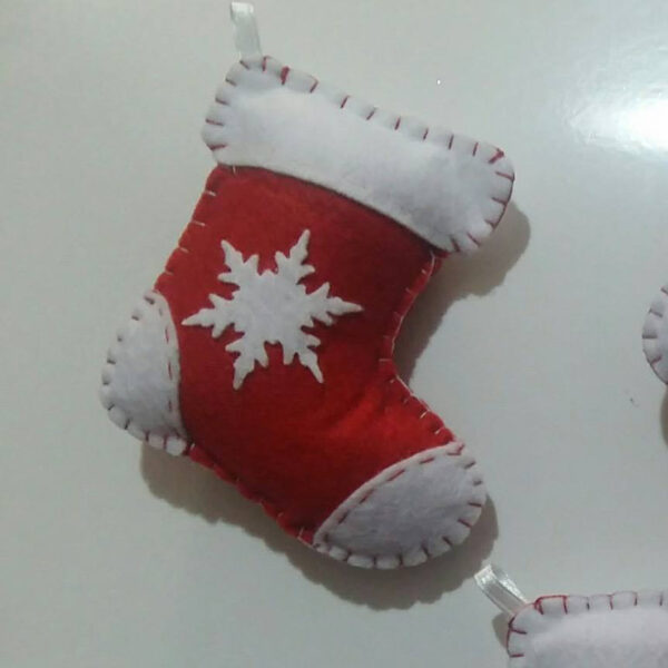 Calza Natale addobbi albero in pannolenci