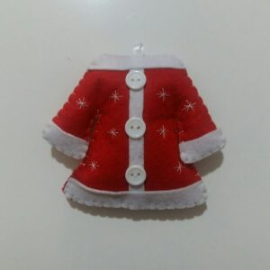 Vestito Babbo Natale addobbi in pannolenci