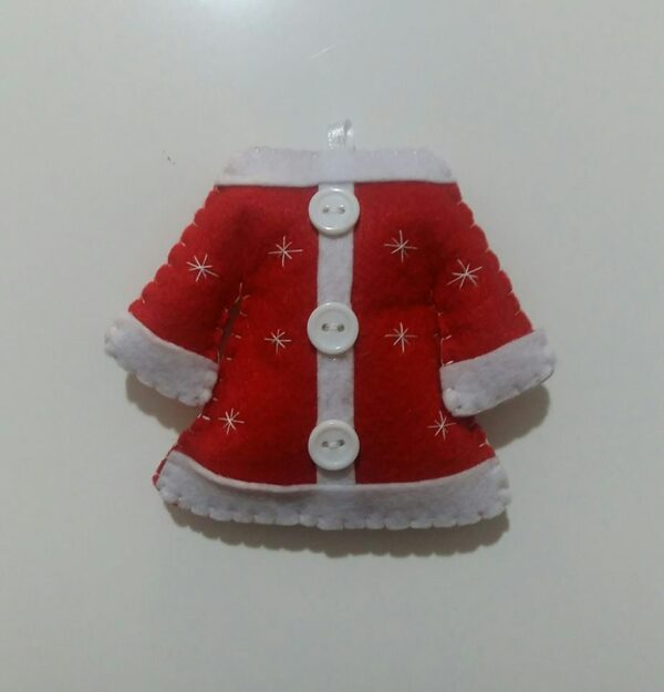 Vestito Babbo Natale addobbi in pannolenci