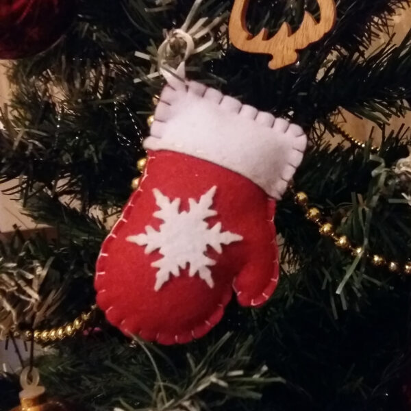 Guanto Natale addobbi albero